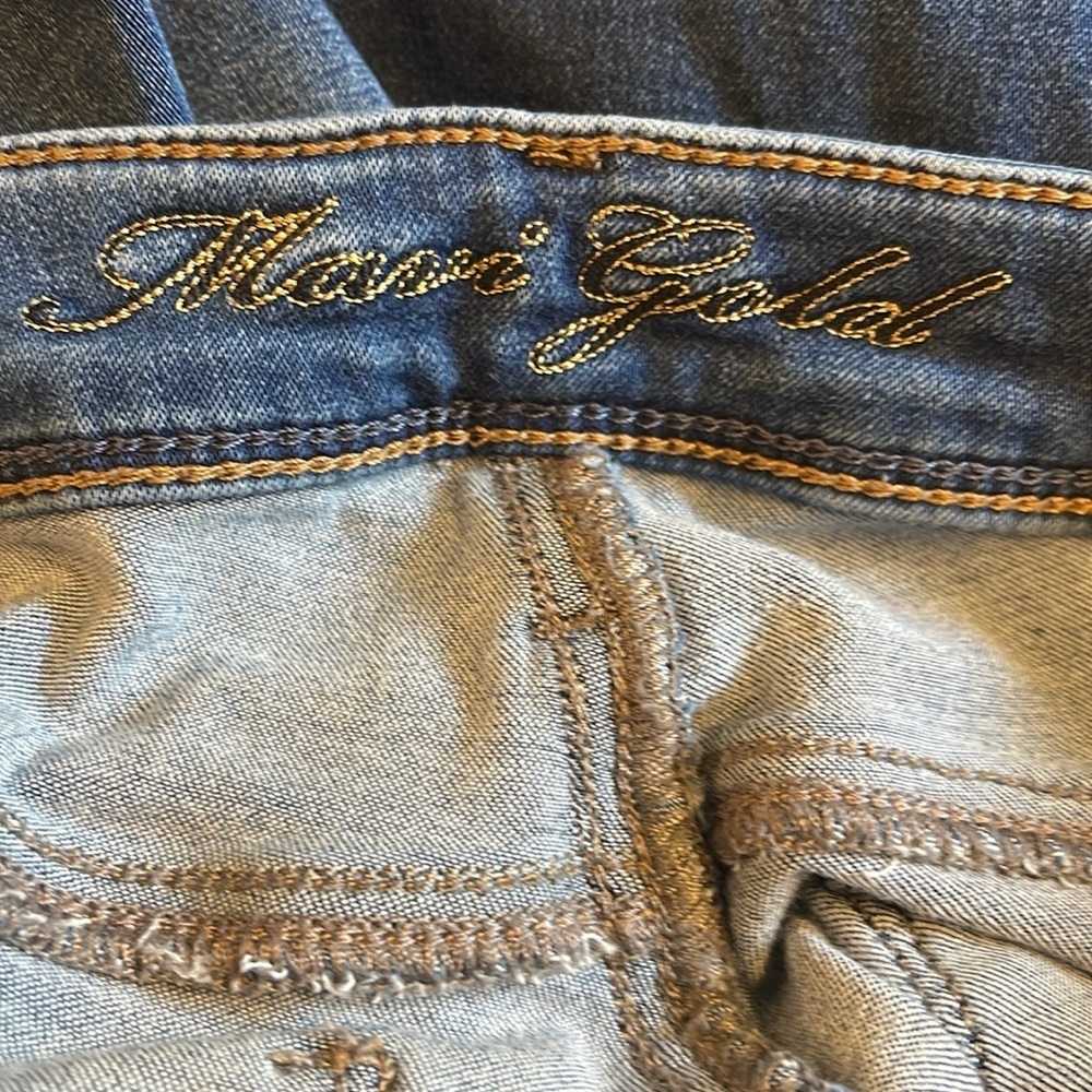 Mavi Gold W26 Ashley stretch mid rise boot cut faded blue jeans - Picture 7 of 11